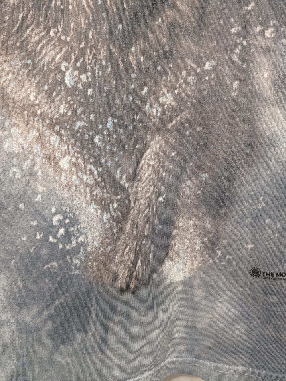 THE MOUNTAIN "SNOW PLOW WOLF" 2002 T Shirt XL Blue Tie Dye Y2K Grunge Streetwear - Picture 6 of 12